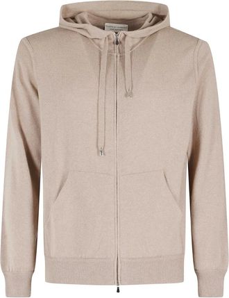 FILIPPO DE LAURENTIIS Hoodie met rits - Beige