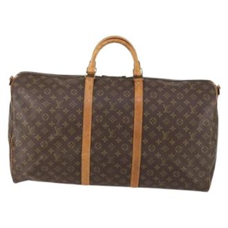 Louis Vuitton Pre-owned Weekend Bags, unisex, Brown, Size: ONE SIZE Pre-owned Canvas Weekend Bag