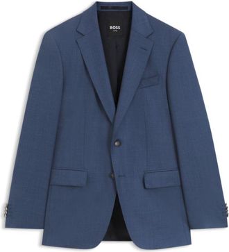 BOSS Slim-fit suit jacket in virgin wool serge