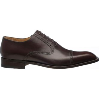 Ferrini Cap Toe French Calf Lace Up in Dark Alo Chocolate at Nordstrom, Size 10.5