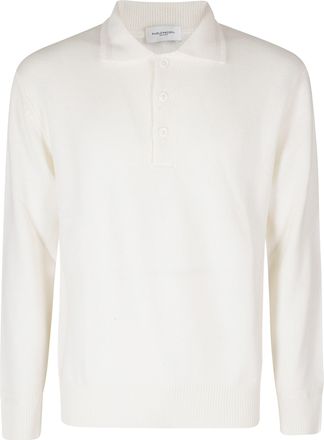 Paolo Pecora White Extrafine Merino Wool Polo Shirt