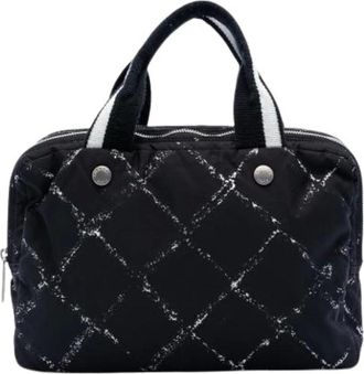 Chanel Pre-owned Handbags, female, Black, Size: ONE SIZE Pre-owned Nylon Handbag