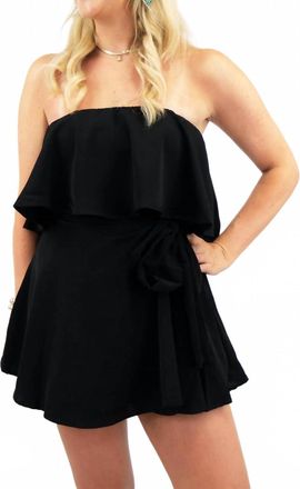 DO+BE Collection Strapless Romper In Black