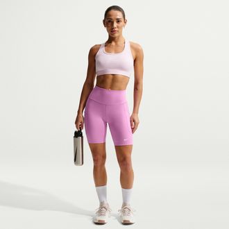 Nike Womens One High-Waisted 8 Biker Shorts with Pockets in Purple | FZ6758-503