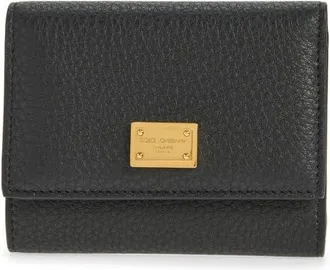 Dolce & Gabbana Leather Trifold Wallet in 80999 Nero at Nordstrom