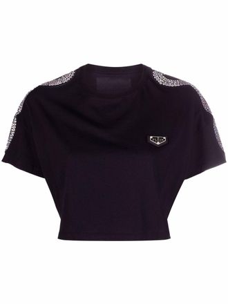 Philipp Plein T-shirt con borchie - Nero