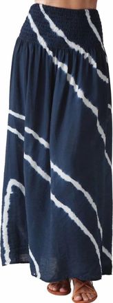Electric & Rose Lily Maxi Skirt In Wavy Indigo