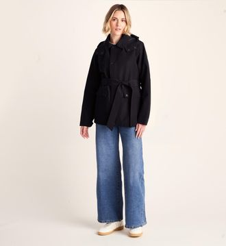 TOG24 Shea Womens Waterproof Trench Coat - Black - Size 18 UK