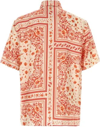 Fendi Mens Silk Shirt Red