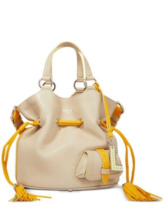 Lancel small Premier Flirt de Lancel bucket bag - women - Leather/Cotton - OS - Neutrals