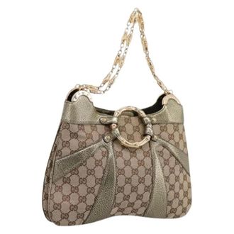 Gucci Pre-owned Canvas Shoulder Bag - Dames - Pre-owned - Beige - Maat: ONE Size