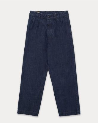 Fortela Newyork Pleated Denim Trousers in Indigo Rinse at Nordstrom, Size 34 Eu
