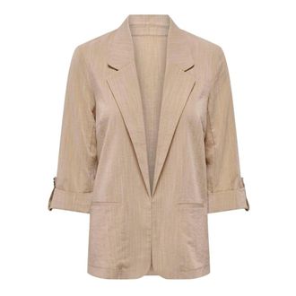 Only Only - Lente/Zomer Damesjas - Dames - Jassen - Beige - Maat: M Nylon