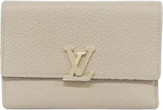 Louis Vuitton Pre-owned Wallets, female, Beige, Size: ONE SIZE Pre-owned Tri-fold Wallet