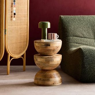 Sweeek Wooden Side Table in Light Brown
