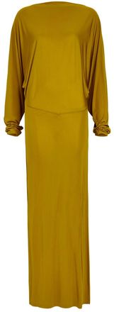 De La Vali DE LA Vali Devana Open Back Jersey Maxi Dress - Gold - 10 (UK10 / S)