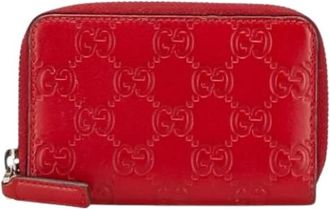 Gucci Pre-owned Wallets, female, Red, Size: ONE SIZE Pre-owned Leather Wallet