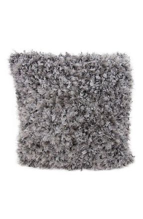 Mina Victory Boa Shag Pillow in Pewter at Nordstrom