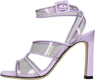 Sergio Rossi SR Lunettes 110mm Open-Toe Sandal - Dames - Sandalen met hakken - Paars - 35 EU - Leer - Schoenen