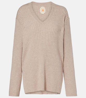 Jardin Des Orangers Ribbed-knit cotton and cashmere sweater