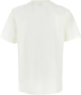 Burberry Logo-Embroidered Organic Cotton T-Shirt - White