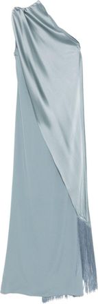 Taller Marmo Abito lungo con frange - Blu