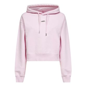 Jacquemus Hoodies, female, Pink, Size: XS Gros Grain Hoodie