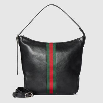 Gucci Lunetta Medium Crossbody Bag, Black, Leather