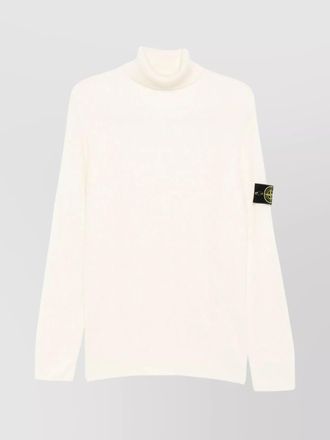 Stone Island virgin wool ribbed turtleneck sweater