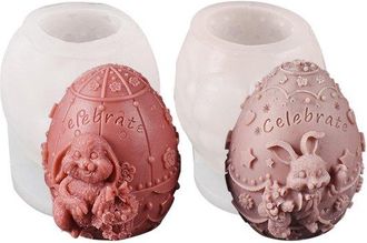 OEM Un Juego De Dos Piezas, Molde Para Huevo De Pascua, Molde De Silicona Para Pastel, Molde Manual, Manualidades De Silicona, Molde De Pascua