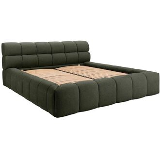 Vente-Unique Pascal Morabito - Letto con contenitore 160 x 200 cm Tessuto Verde - forvik di