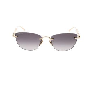 Gucci Accessoires, unisex, Geel, ONE Size, Nylon, Rechthoekige Zonnebril