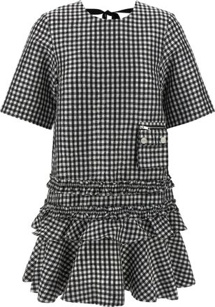 Ganni Bicolor Polyester Short Womens Dress