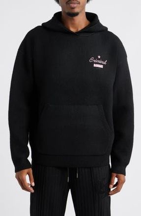 Criminal Damage Striptease Knit Hoodie in Black at Nordstrom Rack, Size Large