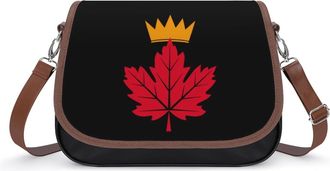 Generic Canada Maple Crowed Fashion Womens Crossbody Bags Novelty Handbag Shoulder Bag Purse