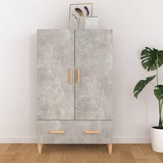 Berkfield Home Highboard Concrete Grey 70x31x115 cm Engineered Wood | Size: 70 x 31 x 115 cm