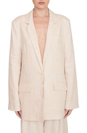 Staud Maxwell Linen Blazer in Natural at Nordstrom Rack, Size X-Small