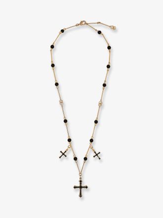 Dolce & Gabbana Rosario in ottone con charm croci - DOLCE & GABBANA - gender_Woman