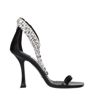 Jimmy Choo London Verity Mujers Sandalias de Cuero Negras