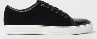 Lanvin DBB1 Suede Low Top Trainers with Patent Leather Toe