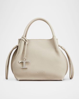 Tod's Grain Leather Bucket Bag