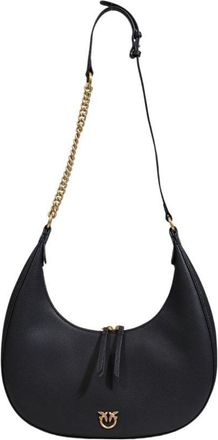 Pinko Brioche Hobo Classic - Tumbled Leather, Black, One size
