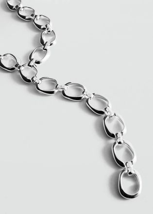 Mango Collana lunga catena argento - Donna - Taglia unica - MANGO