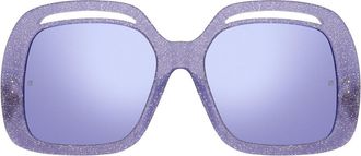 Linda Farrow RENATA LFL1126 C6 Womens Sunglasses Purple Size 61