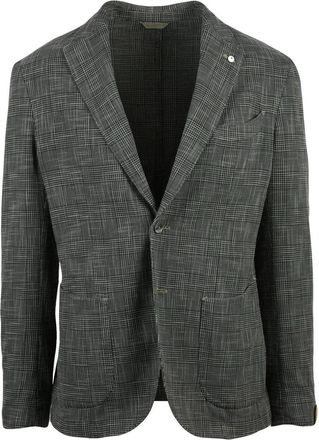 L.B.M. 1911 Grey Cotton Silk Men Jacket
