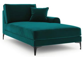 BLOOMINGLOFT Chaiselongue Madara mit Samtbezug - Petrol