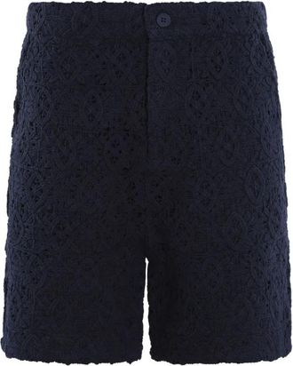 Daily Paper Clothing Blauw Lace Shield Short Stijlvol - Heren - Korte Broeken - Blauw - L - Korte Broeken
