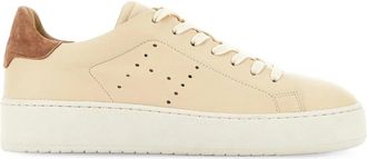 Hogan Vintage Stijl Beige Sneakers - Dames - Sneakers - Beige - 40 EU - Leer - Schoenen