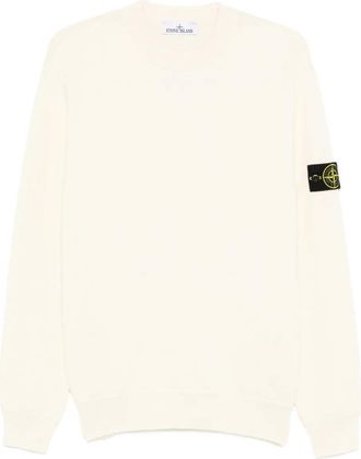 Stone Island Maglione girocollo con logo - Toni neutri