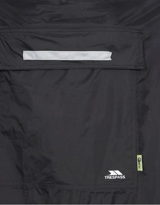 Trespass Mens Trespass Qikpac Unisex Hooded Waterproof Packaway Poncho - Black - Size: 40/Regular